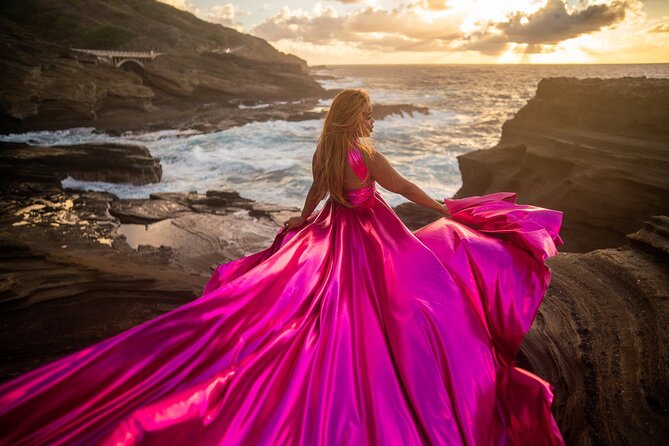 Flying Dress Photoshoot on Oahu - What You Get After: Raw Images and Edited Favorites