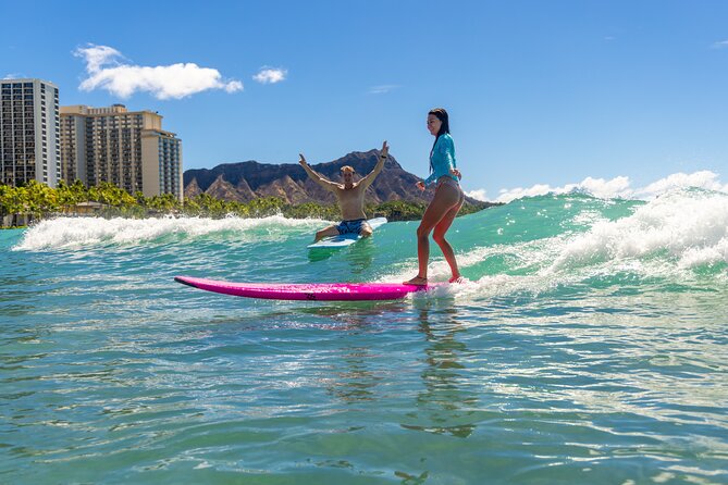 Group Surf Lesson in the Heart of Waikiki - What’s included: board, booties, and rashguard