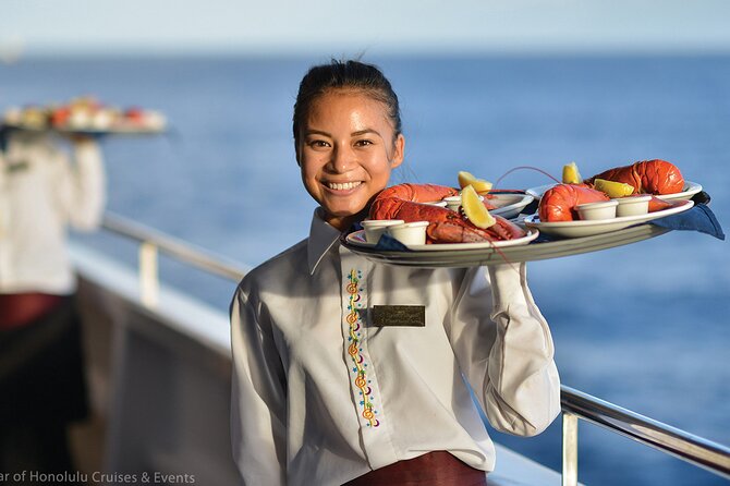 Honolulu: Three Star Deluxe Sunset Dinner Cruise and Show - The 5-course dinner: what’s on the menu and how it lands in real life