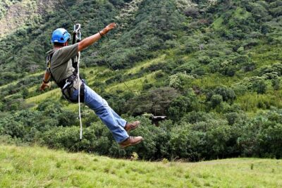 Kualoa Ranch - Zipline Tour - Safety gear and the automatic braking system that calms your nerves