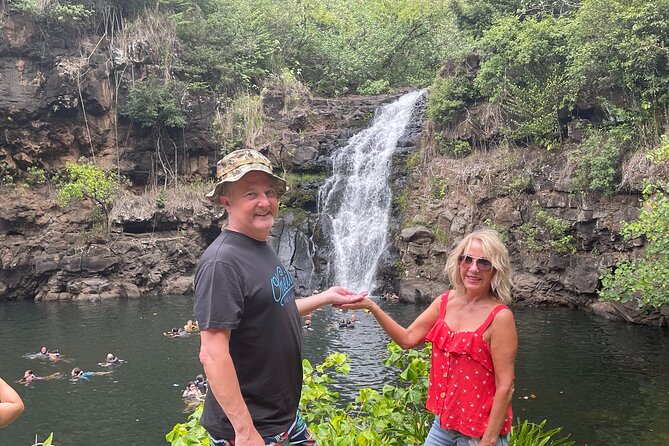 Next Level Oahu Circle Island Tour Snorkel w/Turtles and Byodo-In - Waimea Valley Botanical Garden: plants, waterfall, and that water moment