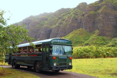 Oahu: Kualoa Ranch Movie Sites and Ranch Tour - The vintage-bus ranch ride: movie sites across a real working property