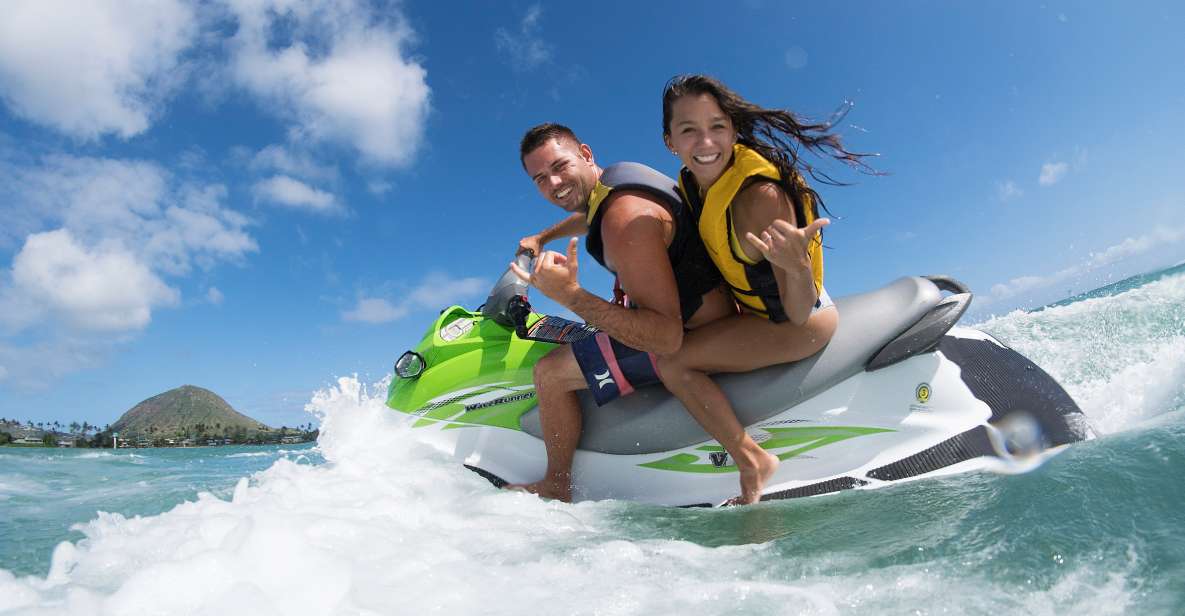 Oahu: Tandem Jet Ski Adventure on Maunalua Bay - From Hydro Hoist to WaveRunner: Launch, Tutorial, and Confidence