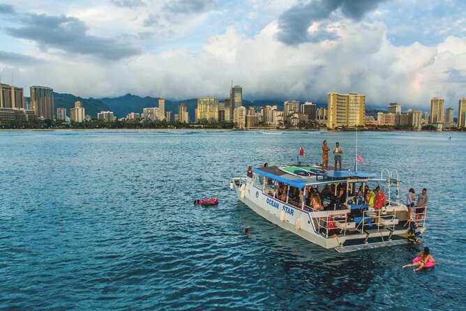 Paradise Waikiki Sunset Cruise + LIVE DJ + SWIMMING - Swimming and snorkel gear: how to think about the water time