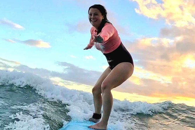 Private 1-on-1 Surf Lesson with Videos and Photos - What’s Included: Board, Leash, Rash Guard, Shoes, and Media
