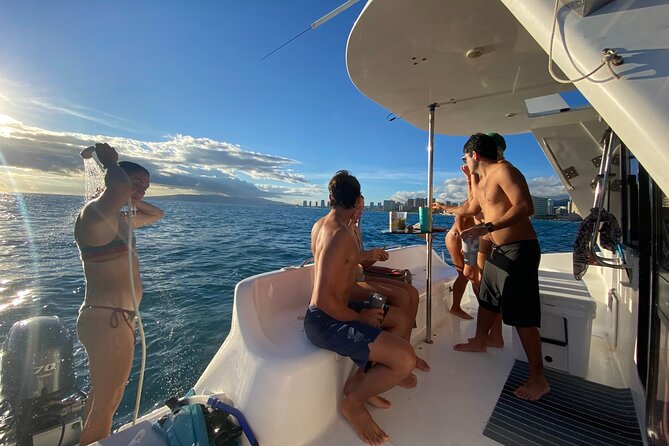 Private Catamaran Cruise and Snorkeling Tour in Honolulu - BYOB on a boat: drinks, Bluetooth music, and keeping it easy