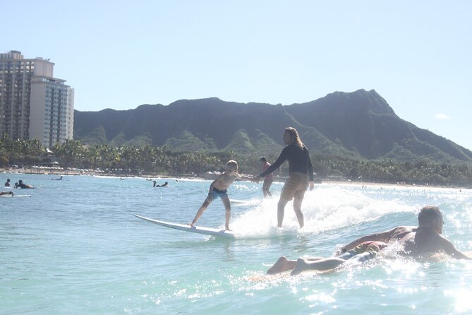 Private Surfing Lessons in Waikiki - In the water with one-to-one guidance: learning to stand and balance