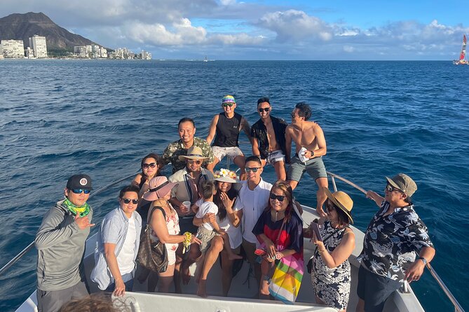 Turtle Canyon Snorkel Adventure in Waikiki, Oahu - The boat ride: Diamond Head and Waikiki views on the way out