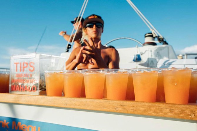 Waikiki Sunset Cocktail Sail with Open Bar - Getting onto the catamaran: barefoot boarding is the real test